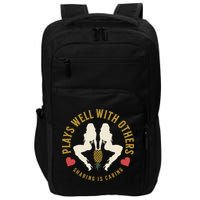 Plays Well With Others Swinger Couples Upside Down Pineapple Gift Impact Tech Backpack
