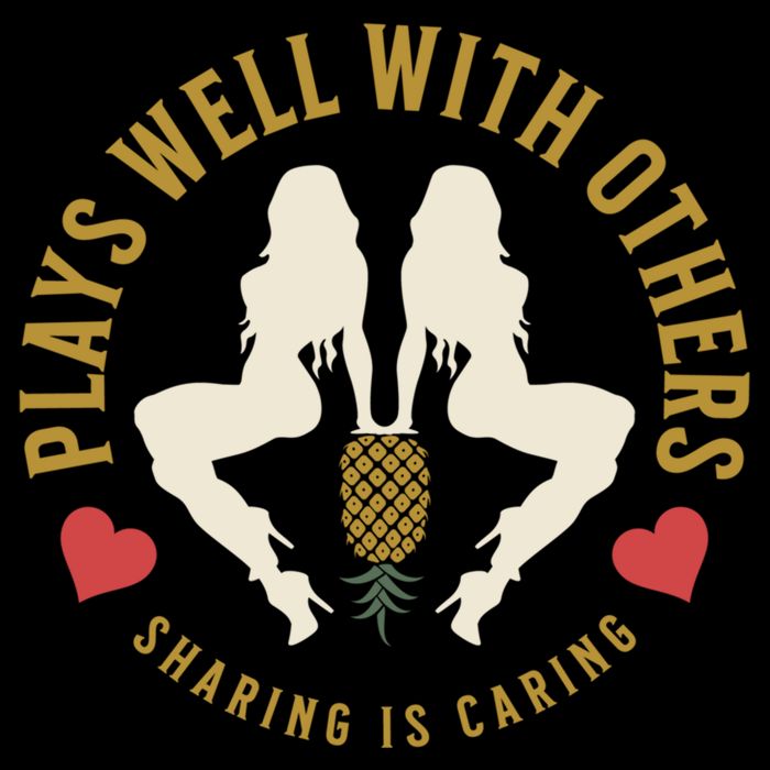 Plays Well With Others Swinger Couples Upside Down Pineapple Gift Flatbill Hat