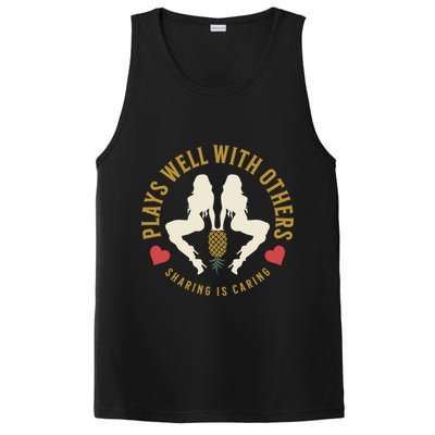 Plays Well With Others Swinger Couples Upside Down Pineapple Gift PosiCharge Competitor Tank