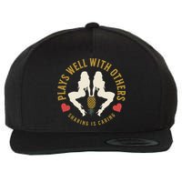 Plays Well With Others Swinger Couples Upside Down Pineapple Gift Wool Snapback Cap