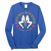 Plays Well With Others Swinger Couples Upside Down Pineapple Gift Long Sleeve Shirt