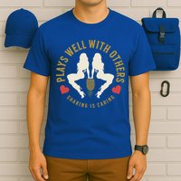 Plays Well With Others Swinger Couples Upside Down Pineapple Gift T-Shirt