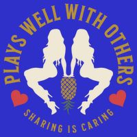 Plays Well With Others Swinger Couples Upside Down Pineapple Gift Mesh Reversible Basketball Jersey Tank
