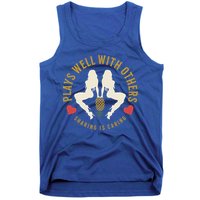 Plays Well With Others Swinger Couples Upside Down Pineapple Gift Tank Top