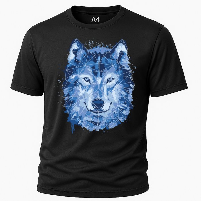 Polygon Wolf Wild Animal Cooling Performance Crew T-Shirt
