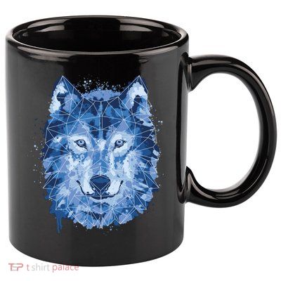 Polygon Wolf Wild Animal 11oz C Handle Ceramic Mug