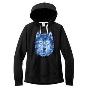 Polygon Wolf Wild Animal Women's Fleece Hoodie