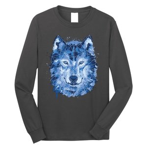 Polygon Wolf Wild Animal Long Sleeve Shirt