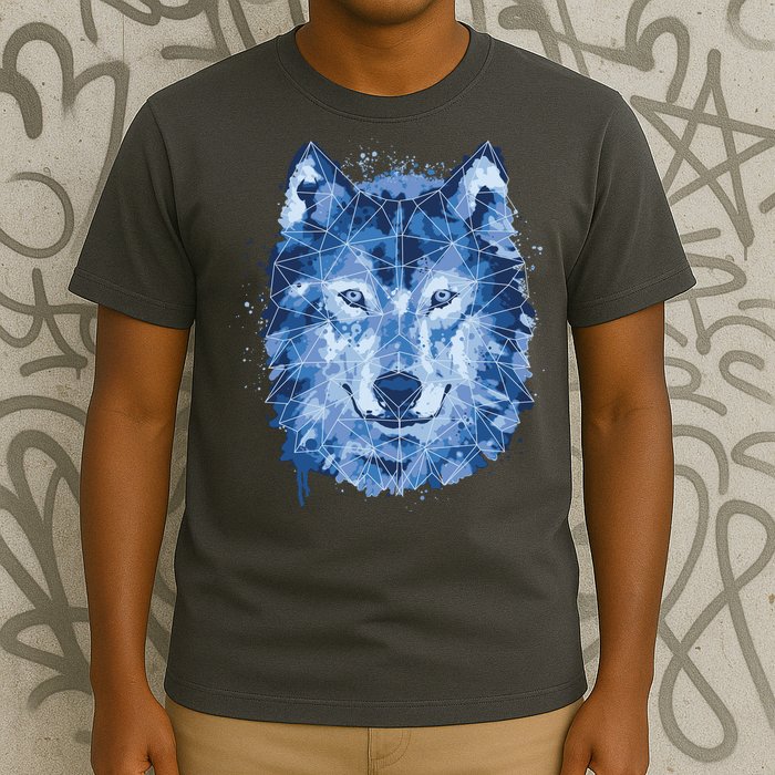 Polygon Wolf Wild Animal T-Shirt