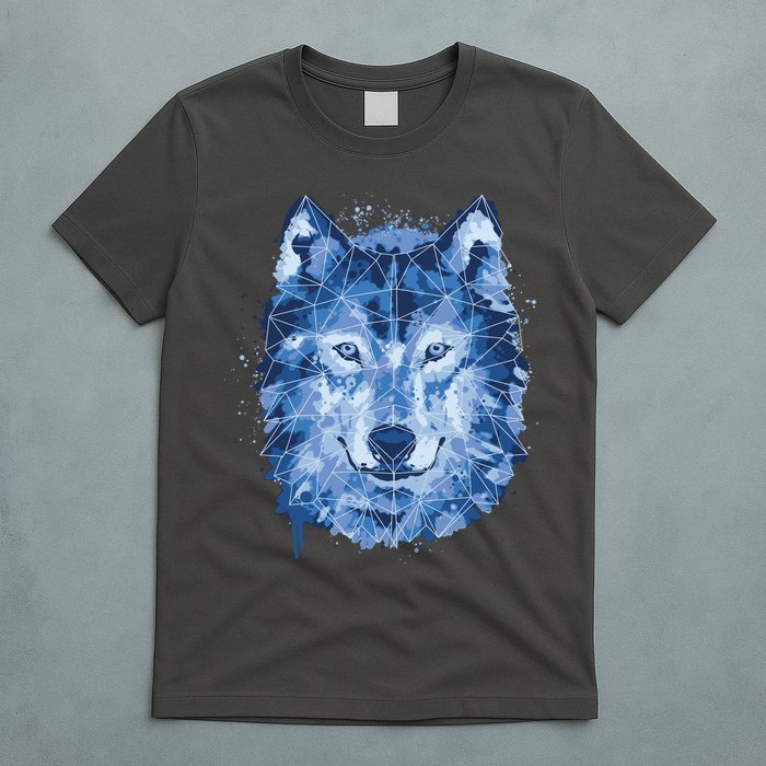 Polygon Wolf Wild Animal T-Shirt