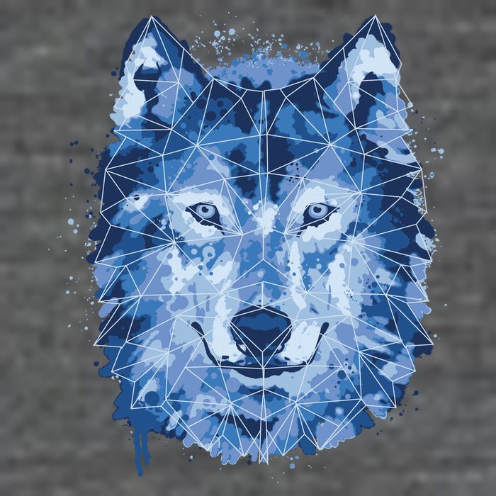 Polygon Wolf Wild Animal T-Shirt