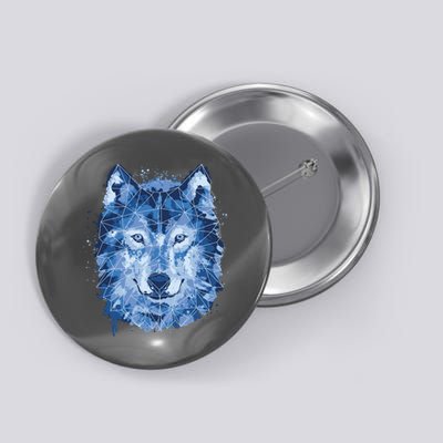 Polygon Wolf Wild Animal Button