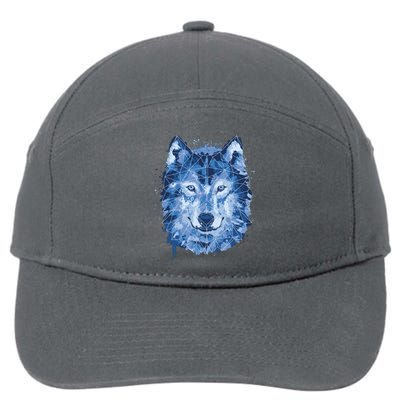 Polygon Wolf Wild Animal 7-Panel Snapback Hat