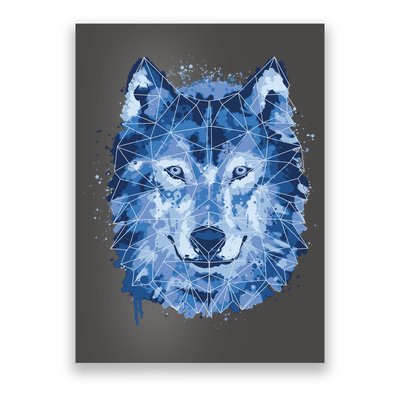 Polygon Wolf Wild Animal Poster