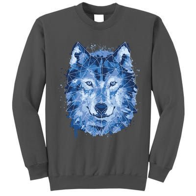 Polygon Wolf Wild Animal Tall Sweatshirt