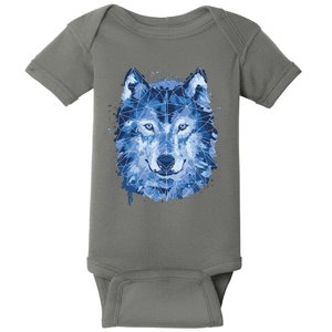 Polygon Wolf Wild Animal Baby Bodysuit