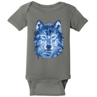 Polygon Wolf Wild Animal Baby Bodysuit