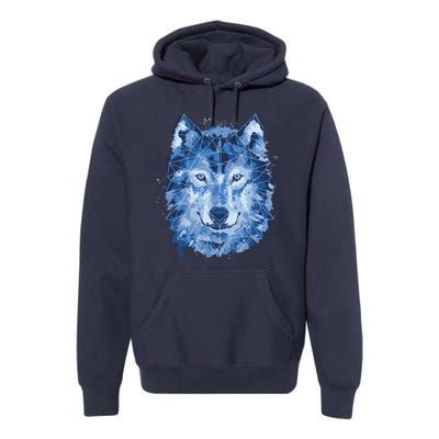 Polygon Wolf Wild Animal Premium Hoodie