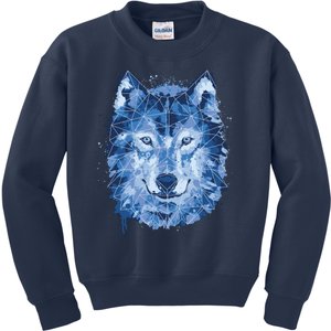 Polygon Wolf Wild Animal Kids Sweatshirt