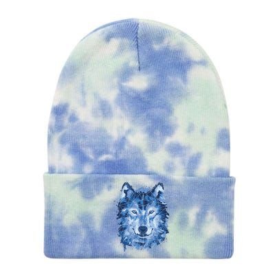 Polygon Wolf Wild Animal Tie Dye 12in Knit Beanie