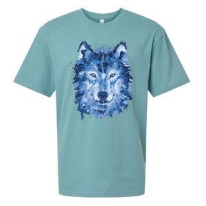 Polygon Wolf Wild Animal Sueded Cloud Jersey T-Shirt