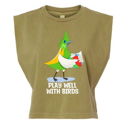 Play Well With Others Bird Lover Ornithology Bird Whisperer Gift Garment-Dyed Women's Muscle Tee