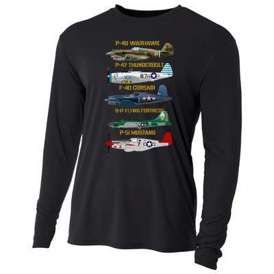 Planes Warbirds Warplanes Cooling Performance Long Sleeve Crew