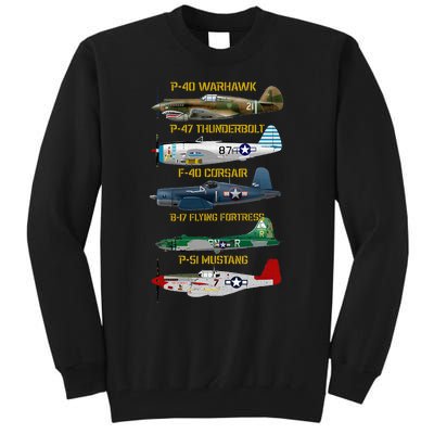 Planes Warbirds Warplanes Tall Sweatshirt