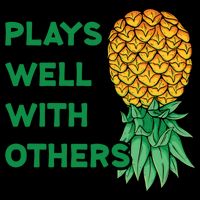 Plays Well With Others Upside Down Pineapple Meaningful Gift Polyamory Gift Bucket Hat