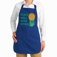 Plays Well With Others Upside Down Pineapple Meaningful Gift Polyamory Gift Apron