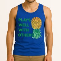 Plays Well With Others Upside Down Pineapple Meaningful Gift Polyamory Gift Tank Top