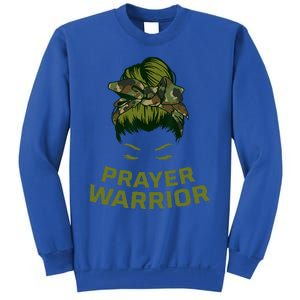 Prayer Warrior Women Camo Faith God Jesus Christian Sweatshirt