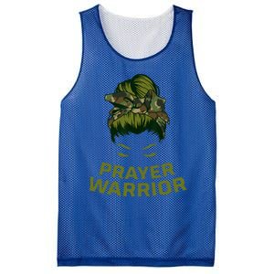 Prayer Warrior Women Camo Faith God Jesus Christian Mesh Reversible Basketball Jersey Tank