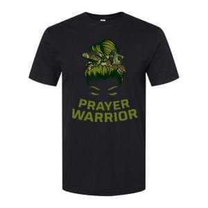 Prayer Warrior Women Camo Faith God Jesus Christian Softstyle CVC T-Shirt