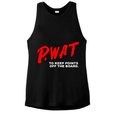 Peyton Watson Wearing P.Wat Too Keep Points Off The Board Ladies PosiCharge Tri-Blend Wicking Tank