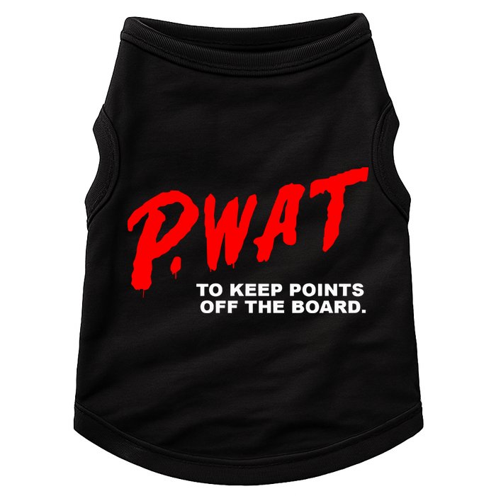 Peyton Watson Wearing P.Wat Too Keep Points Off The Board Doggie Tank