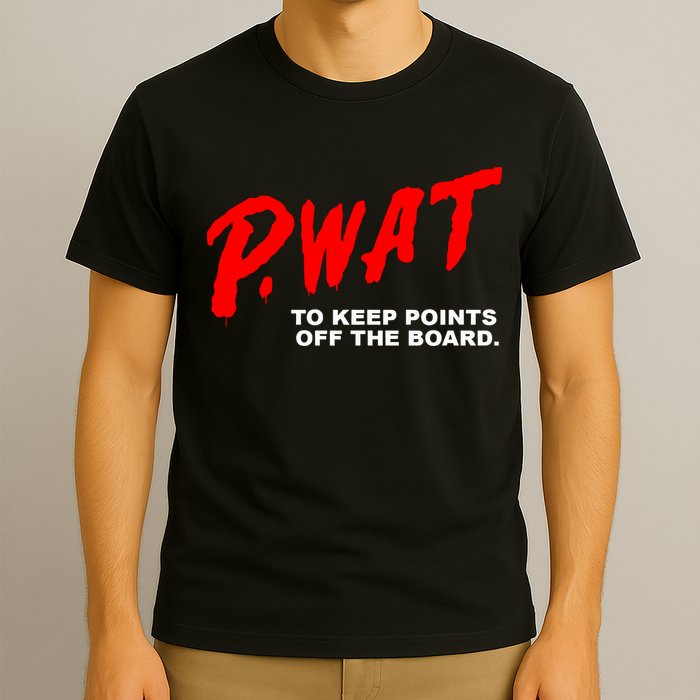 Peyton Watson Wearing P.Wat Too Keep Points Off The Board T-Shirt
