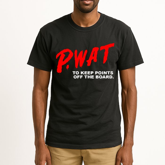Peyton Watson Wearing P.Wat Too Keep Points Off The Board Tall T-Shirt