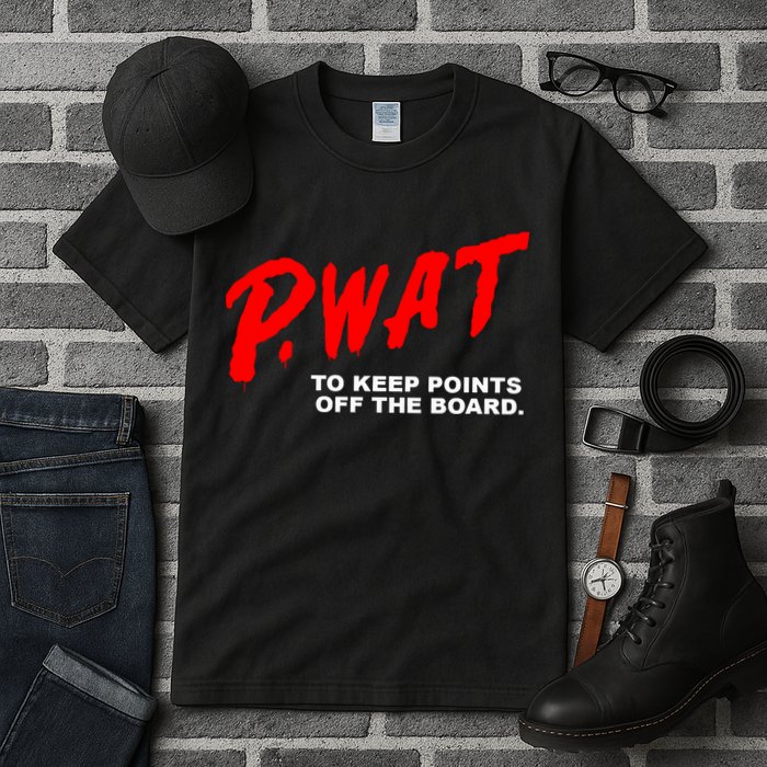 Peyton Watson Wearing P.Wat Too Keep Points Off The Board Tall T-Shirt