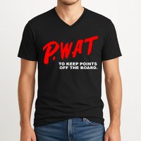 Peyton Watson Wearing P.Wat Too Keep Points Off The Board V-Neck T-Shirt