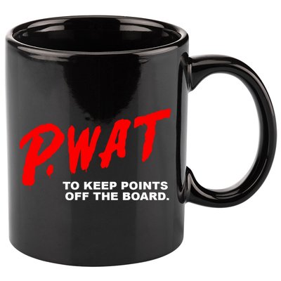 Peyton Watson Wearing P.Wat Too Keep Points Off The Board 11oz C Handle Ceramic Mug