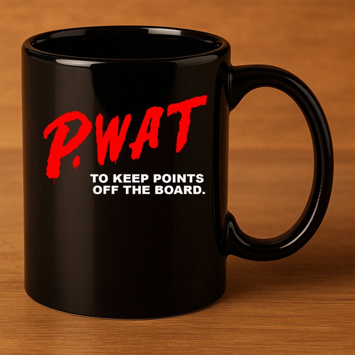 Peyton Watson Wearing P.Wat Too Keep Points Off The Board 11oz C Handle Ceramic Mug