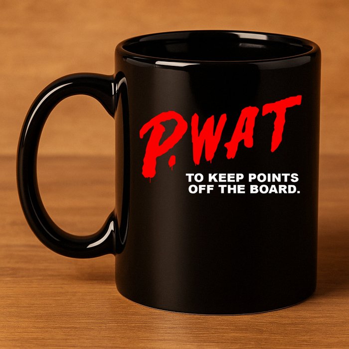 Peyton Watson Wearing P.Wat Too Keep Points Off The Board 11oz C Handle Ceramic Mug