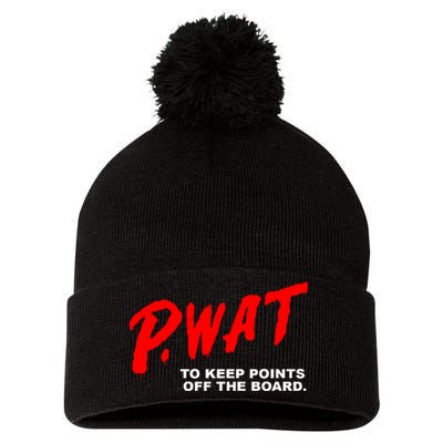 Peyton Watson Wearing P.Wat Too Keep Points Off The Board Pom Pom 12in Knit Beanie