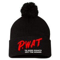 Peyton Watson Wearing P.Wat Too Keep Points Off The Board Pom Pom 12in Knit Beanie