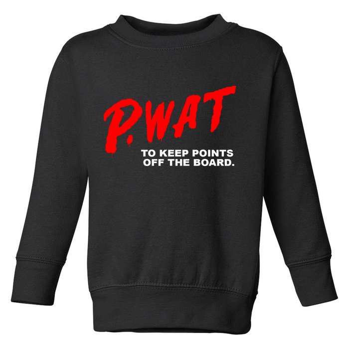 Peyton Watson Wearing P.Wat Too Keep Points Off The Board Toddler Sweatshirt