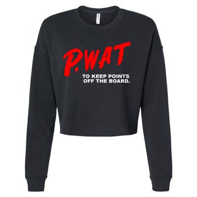 Peyton Watson Wearing P.Wat Too Keep Points Off The Board Cropped Pullover Crew