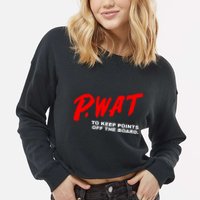 Peyton Watson Wearing P.Wat Too Keep Points Off The Board Cropped Pullover Crew