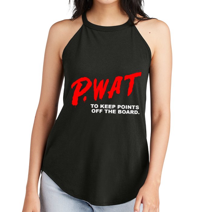 Peyton Watson Wearing P.Wat Too Keep Points Off The Board Women's Perfect Tri Rocker Tank