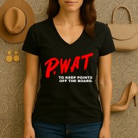 Peyton Watson Wearing P.Wat Too Keep Points Off The Board Women's V-Neck T-Shirt